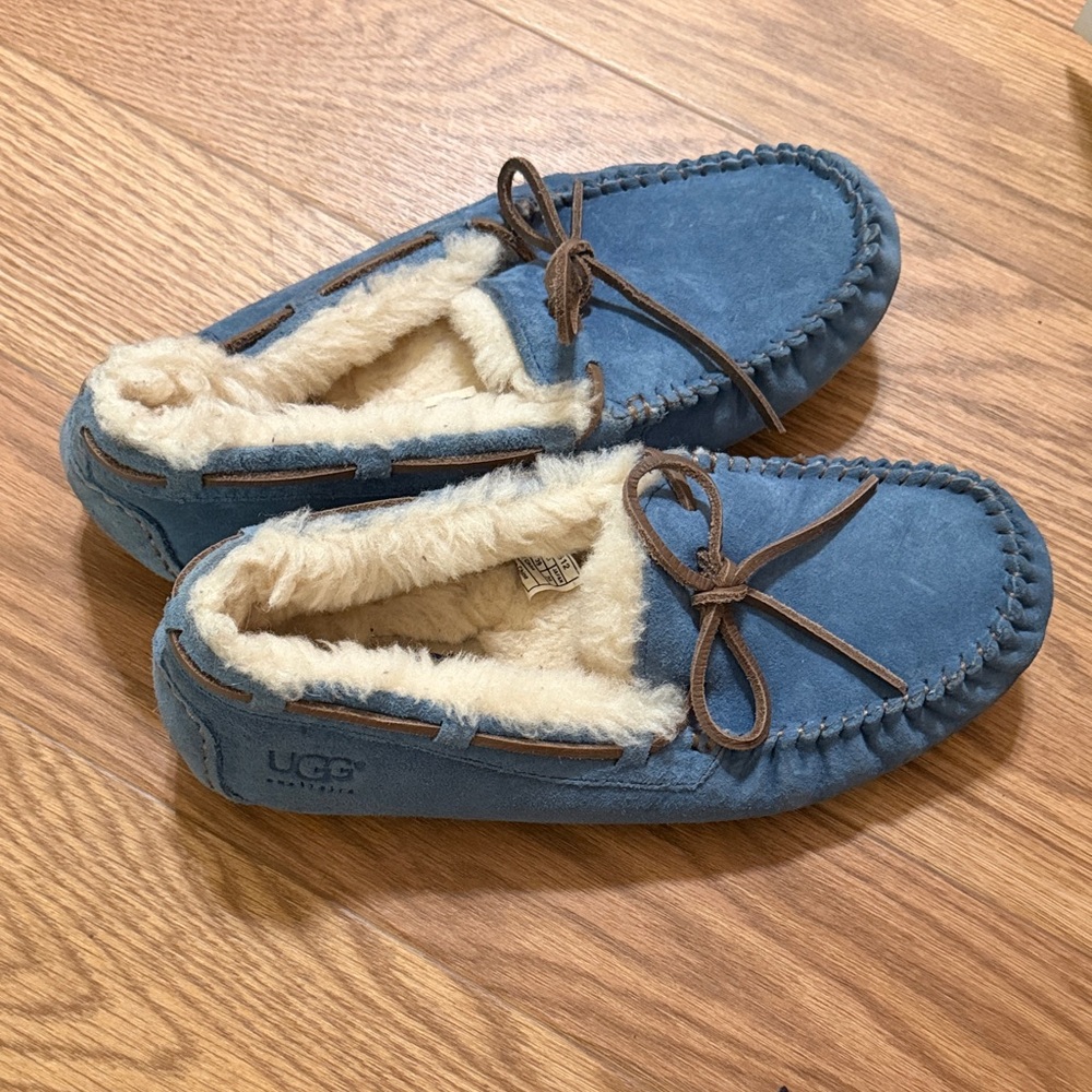 UGG Slippers in Blue with Cream Lining